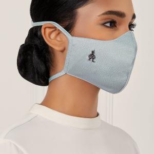 Woven Face Mask (Tie-back) in Jazz Blues Discount Pices