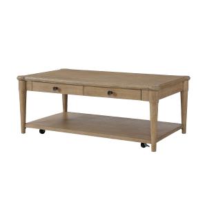 Cocktail Table With Two Storage Drawers And Casters Clearance Classic
