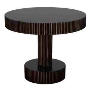 Stringata Table - Hand Rubbed Black Finish with Elegant Light Brown Trim - Mahogany Craftsmanship Buy Cheap Free Shipping