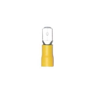 Yellow Vinyl Insulated Male Quick Disconnects 12-10 AWG 100pc Clearance Purchase
