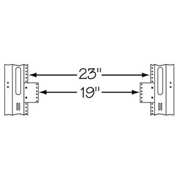 Middle Atlantic Rackrail Reducer, 2 RU, 23"W to 19"W Affordable Online