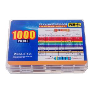 Altex Preferred MFG 1000-Piece 25 Value 1/4W Carbon Film Resistor Assortment Kit Outlet Websites