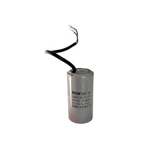 Capacitor 40UF Wire Type 450V AC 50x96mm with Two Wire Grey | Model : CAP-040UF-W-1 Outlet Brand New Unisex