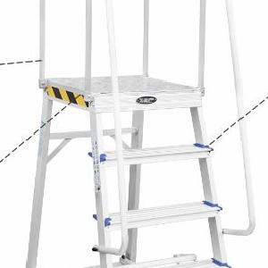 XG Aluminium Platfrom Ladder with Retractable Caster Wheels | Model : L-XG358A Cheap Best Place