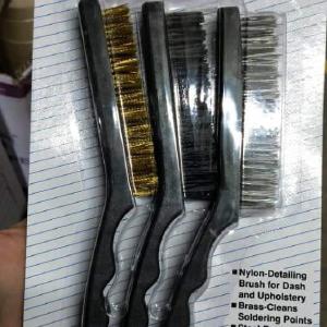 Wire Brush 3Pcs Set 9" Brass/Nylon/Steel | Model : WB4-EK3311 Buy Authentic Online