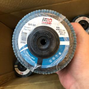M10 100mm Flap Disc for Stainless Steel | Type : #60 - #320 | Model : 019-056- Buy Cheap Choice