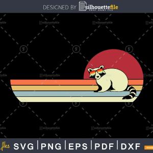 Raccoon Retro vintage Style cricut cut svg png dxf cutting files Discount Original