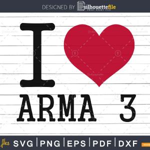 I Love Arma 3 hearts svg png cutting cut files Free Shipping Shop Offer