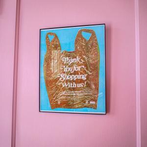 Alex Luciano -  Thank you Plastic Shopping Bag Risograph Print Buy Cheap Visit