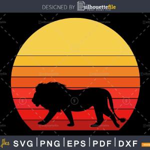 Lion Retro vintage Style cut svg png design cutting files Outlet New Styles
