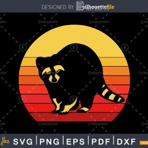 Raccoon Retro vintage Style cricut cut svg png silhouette cutting files Buy Cheap Extremely