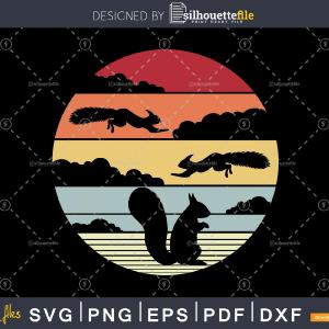 Squirrel Retro vintage Style cricut cut svg png printable cutting files Perfect Cheap Online