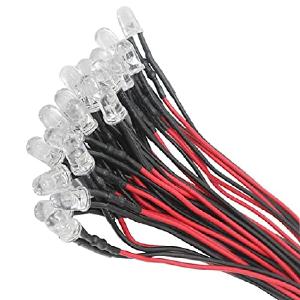 20 Stück 5mm LEDs mit 20cm Kabel DC 12V fertig verkabelt   5mm LED Montageringe In China Sale Online