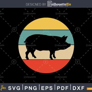 Pig Retro vintage Style digital cut svg png printable cutting files Cheap Visit