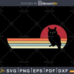 Owl Retro vintage Style cricut cut svg png printable cutting files Outlet Free Shipping Authentic