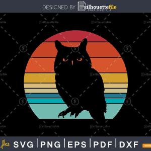 Owl Retro Style craft cut svg png digital cutting file Cheap 100% Authentic