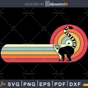 Lemur Retro Style craft cut svg png digital cutting print-ready file With Paypal Cheap Pice
