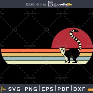 Lemur Retro vintage Style cricut cut svg png dxf cutting files Choice Cheap Pice