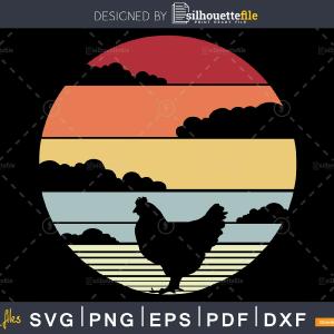 Chicken Retro Style cricut svg png cut cutting files Discount Cheapest