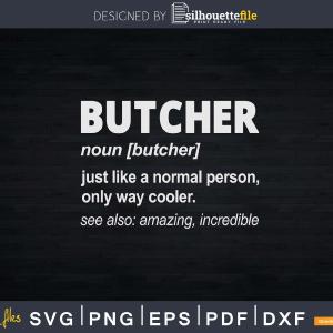 Butcher Definition Svg Dxf Png Cut Files Buy Sale Online