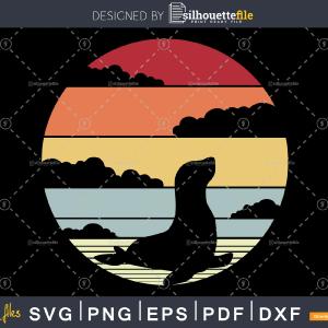 Seal Retro vintage Style cricut cut svg png printable cutting files Free Shipping Limited Edition