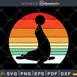 Seal ball Retro vintage Style cut svg png design cutting files Best Pices Sale Online