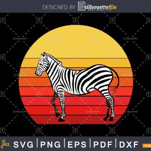 Zebra Retro vintage Style cricut cut svg png silhouette cutting files Latest Collections