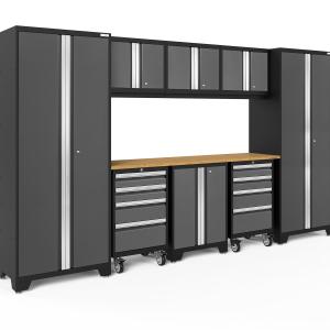 Bold Series 9 Piece Cabinet Set with 2 Tool, Base, Wall Cabinets and 30 in. Lockers Comfortable Online