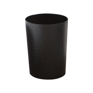 Bath Bliss Hammered Textured Trash Can in Black Cheap Online Online