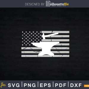 American Flag Blacksmith Anvil Svg Png Cricut File Outlet Order