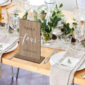 Personalised Engraving & 3D Raised Wooden Laminated Ply Wedding Table Number New Arrival For Sale