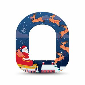 Omnipod ExpressionMed tapes: Santa with sled mini Free Shipping Official