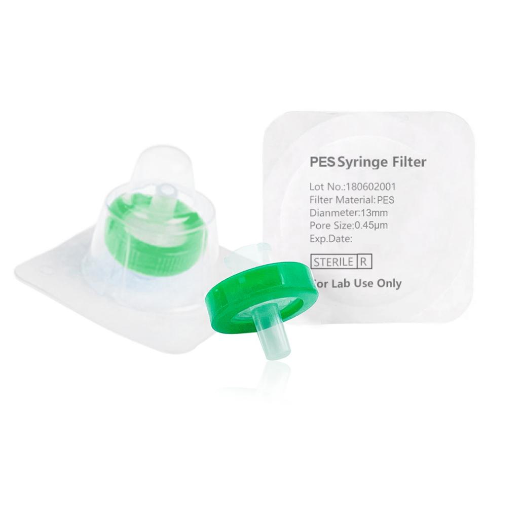 Syringe Filter, PES, Sterile, Dia. 13mm, Pore 0.45μm, 100pcs/pk Free Shipping Good Selling