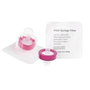 Syringe Filter, Hydrophilic PVDF, Sterile, Dia. 13mm, Pore 0.45μm, 100pcs/pk Clearance Find Great