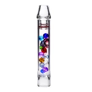 80mm Tinymight 2 Beaded Stem Glass Tube with Clear Mouthpiece New Styles Cheap Pice
