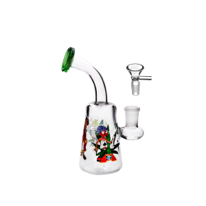 14mm Bent Neck portable water pipe bong glass bowl kit Sale Low Shipping Fee