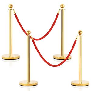 Goplus 4Pcs Stainless Steel Stanchion Posts Queue Pole Best Pices Sale Online