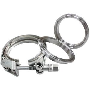 AeroFlow=2-1/2" (63.5mm) V-Band Clamp Kit with Aluminum Weld Flanges Kit Authentic For Sale