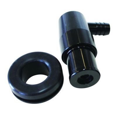 AeroFlow=Billet PCV Valve with 3/8" Barb Black Finish Online Online For Sale