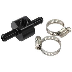 AeroFlow=Inline 5/16" Barb Adapter with 1/8" Port Black Finish Cheap Sale With Credit Card