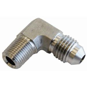AeroFlow=Stainless Steel 90° NPT Male to AN Fitting 1/4" NPT to Male -3AN Cheap Low Pice Fee Shipping