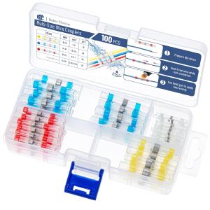 Bates- Solder Seal Wire Connectors, 100 pcs, Solder Connectors with Heat Shrink Butt Connectors Discount Low Cost