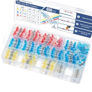 Bates- Solder Seal Wire Connectors, 600 pcs, Solder Connectors with Heat Shrink Butt Connectors Very Cheap