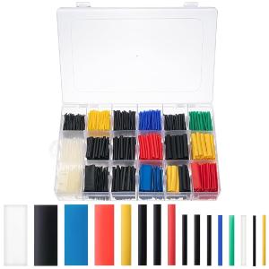 Bates- Wire Heat Shrink Tubing Kit, 11 Sizes, 2:1 Ratio, 1160 pcs, Heat Shrink Tube Discount Low Pice
