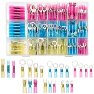 Bates- Heat Shrink Wire Connectors Kit, 320 pcs, Ring Fork Spade Butt Splices Sale 100% Guaranteed