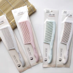 家用软齿弯塑料细齿密齿彩色梳子 多色混發 Excellent Sale Online