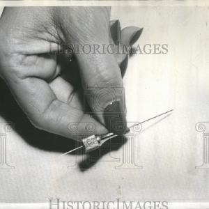 1954 Press Photo Needle Dentist's Needle Ost Release Dates