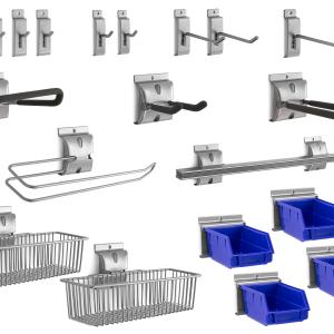 PVC Slatwall 20-Piece Accessory Kit Free Shipping Discounts