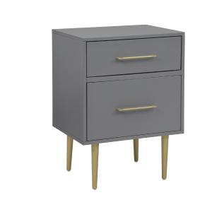 Valerie Glam Night Table - Dark Grey Clearance In China