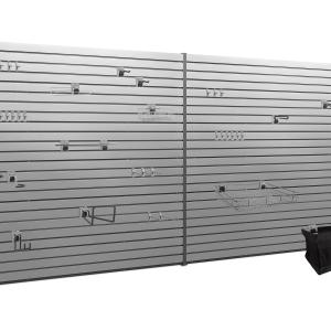 80 SQ. FT. PVC Slatwall with 40-Piece Accessory Kit with Locking Mechanism Discount Wholesale